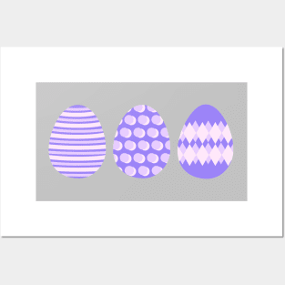 Eggspert Easter Eggs - Decorated Eggs in Purple Posters and Art